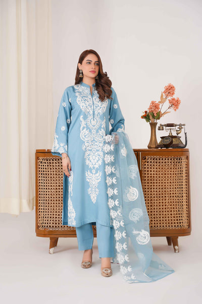 ZYLA 3PC - Embroidered  Luxe Pret