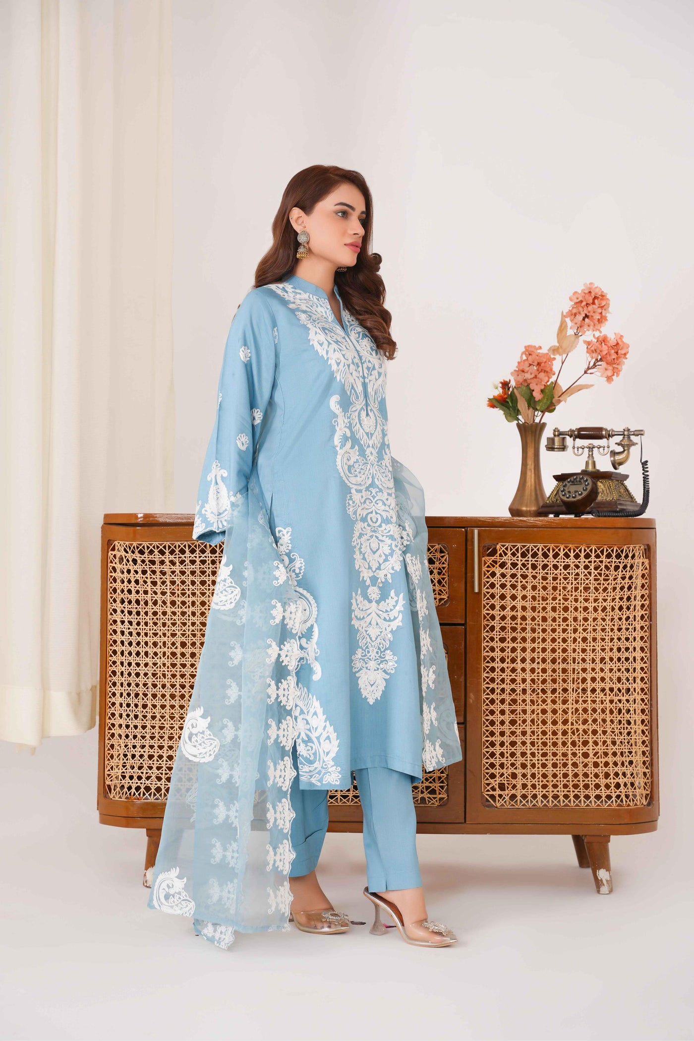 ZYLA 3PC - Embroidered  Luxe Pret