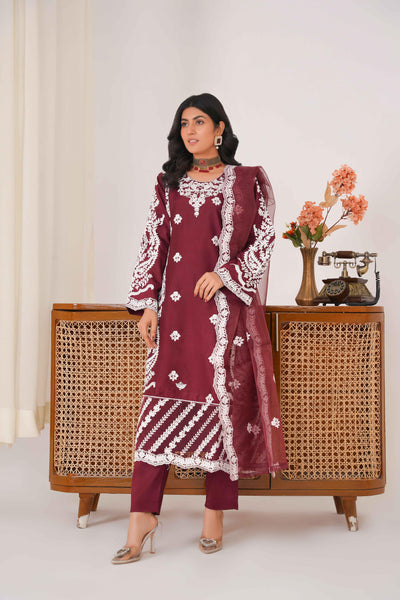 LAURIA 3PC - Ari Embroidered Luxe Pret